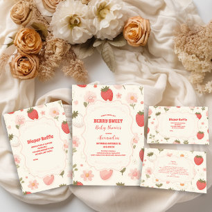 Berry Sweet Pink Coquette Baby Paper Plate