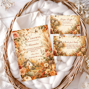 Rustic Fall Boho Baby Shower Invitation