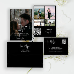 Modern wedding photo  save the date