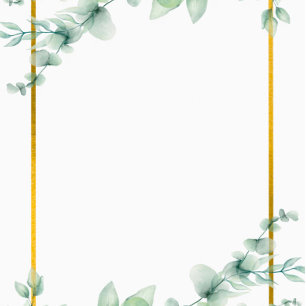 Invitation Elégant Sage Green Green Green Mariage or