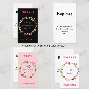 Personalized Bride & Groom Registry Card