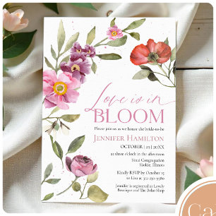 Floral Bridal Shower Advice for the Bride Card
