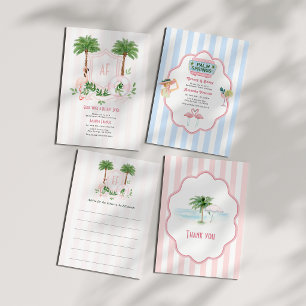 Carte De Remerciements Palm Springs Cabana Rose
