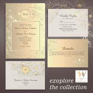 Programme Vintage Elegant Mariage or