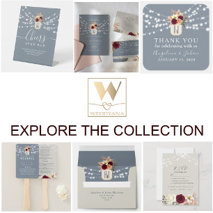 Rustic String Lights Dusty Blue Wedding Table Number