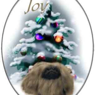 Pekingese Christmas Holiday Card