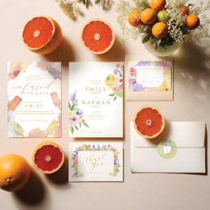 Ice Pop Cocktail Bridal Shower Infused With Love Invitation