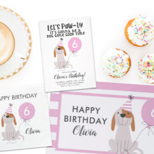 Puppy Dog Lets Pawty Birthday Party Boy Invitation