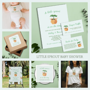 A Little Sprout Gardening Plant Baby Shower Napkin