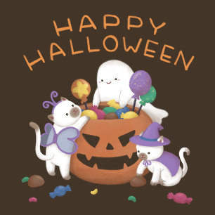 Halloween Illustration: Vampire Cat Invitation