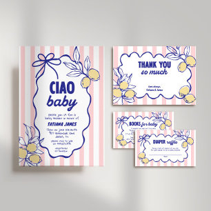 CIAO BABY Lemon Mediterranean Books for Baby Enclosure Card