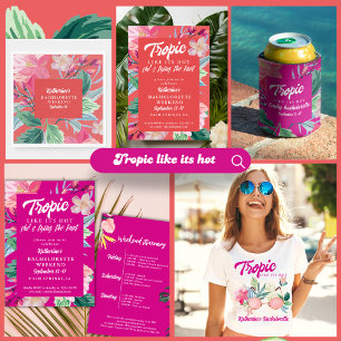 Tropic like its hot Bachelorette weekend party Invitation
