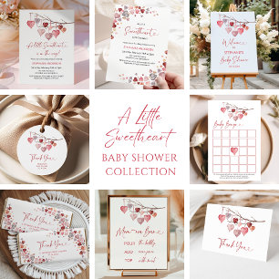 Invitation Coeurs Petite amoureuse Baby shower fille