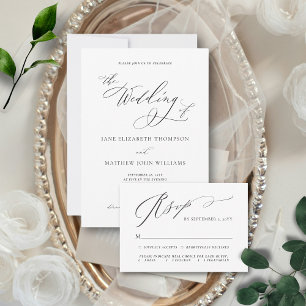 Jane Catholic Wedding Invitation with RSVP