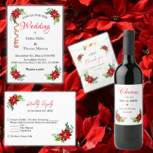  Poinsettia bouquet  Mother of the Bride 1 Inch Round Button