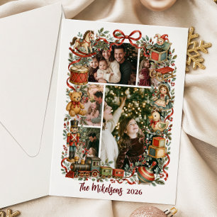 Photo Nostalgic Vintage Storybook Charm Christmas Acrylic Invitations