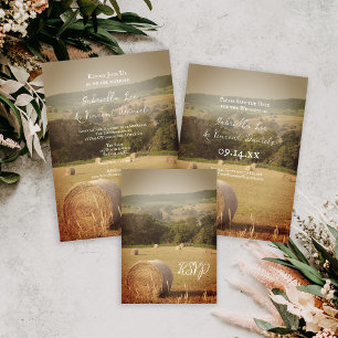 Ronde Hay Bales ferme mariage RSVP