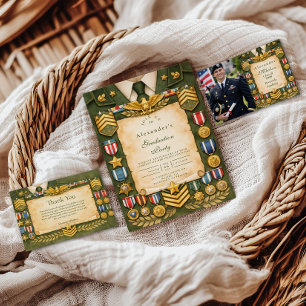 Honor & Valor Graduation Party Thank You Card