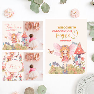 Photo Fairy First Enchanted Woodland 1st Birthday Invitation