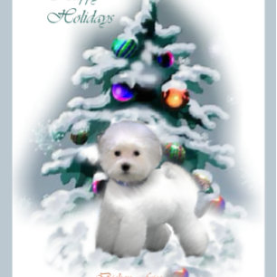 Bichon Frise Christmas Gifts Holiday Card