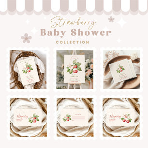 Cute Berry Sweet Coquette Baby Shower Invitation