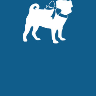 Pug Dog Baby Shower Blue for Boy Invitation