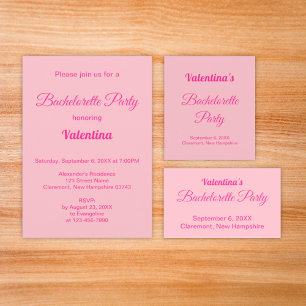 Minimalist Text-Based Pink Bachelorette Party Sticker