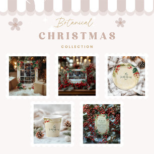 Classic Holly Berry Christmas Party Classic Round Sticker