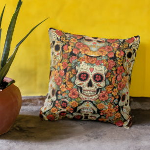 Sugar Skull Dia de Los Muertos Tie