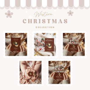 Western Cowboy Hat Christmas Ceramic Ornament