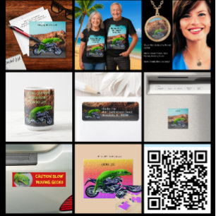 Ride into Retirement Gecko Motorcycle Party Invite