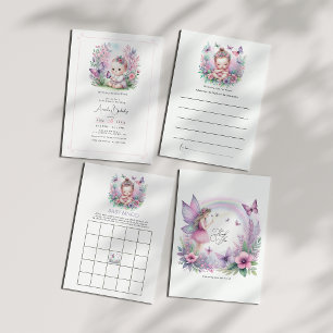 Enchanted Garden Flutter Love Baby Shower Invitation