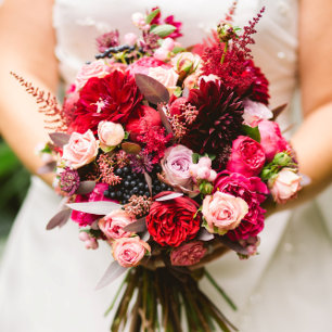 Burgundy Watercolor Roses Wedding Invitation