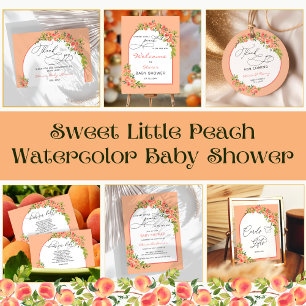 Peach Baby Shower Diaper Raffle Ticket  Enclosure Card