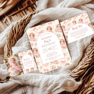 Fairy 1st Birthday Whimsical Garden Invitation