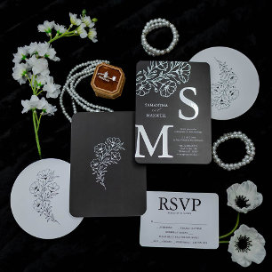 Black Wedding Invitations