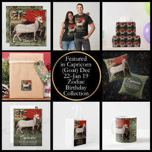 Capricorn the Goat Zodiac Sign Birthday Party Wrapping Paper