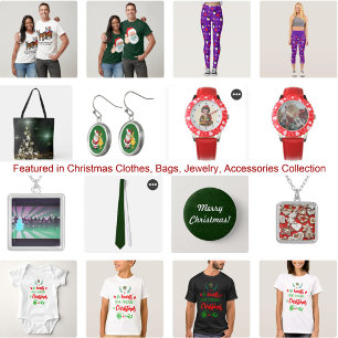 Merry & Bright with Santa Hat Christmas Kids T-Shirt