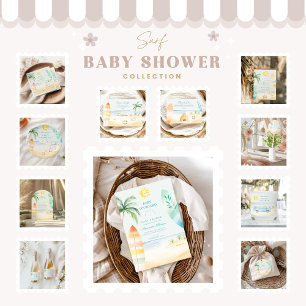 Baby on Board Beach Surf Baby Shower Invitation