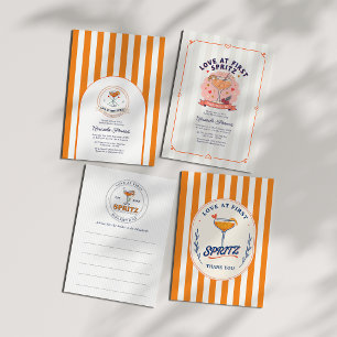 Love at First Spritz Preppy Bridal Shower Invitation