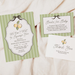 Carte De Remerciements Vous allez être croqué Bébé douche Citron 