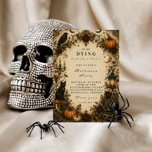 Elegant Vintage Halloween Party Classic Round Sticker