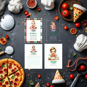 "A Little Slice of Heaven" Pizza-Theme Baby Shower Acrylic Invitations