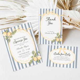 Can't Wait to Squeeze You   Citrus Baby Shower Invitation