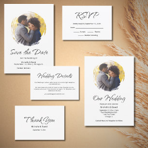 Modern Boho Simple Script Elegant Wedding  RSVP Card