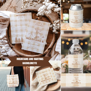 Brown Mountains and Martinis Bachelorette Invitation