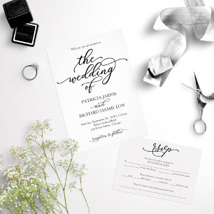 Tout En Un Invitation élégante moderne de calligraphie tout-e