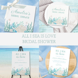 All I Sea Beach Ocean Bridal Shower Napkin