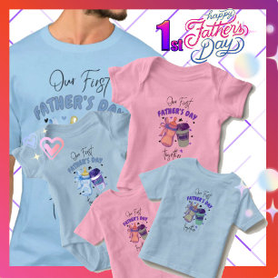 First Father's Day Together Matching outfit/Purple T-Shirt