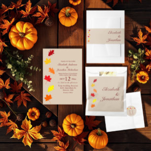 Fall Leaves Wedding Invitation